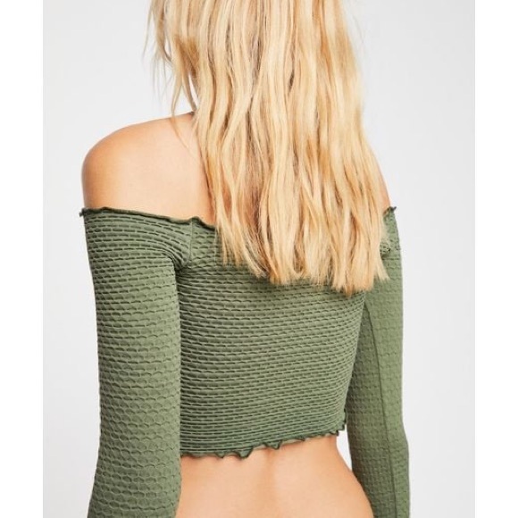 Free People Tops - NWT| Free People | Textured Long Sleeve Crop